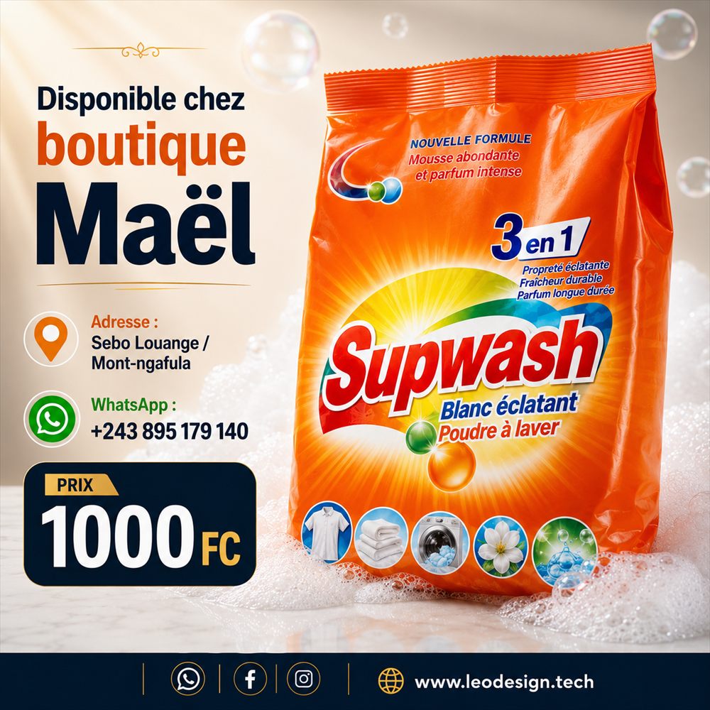 Affiche publicitaire Supwash